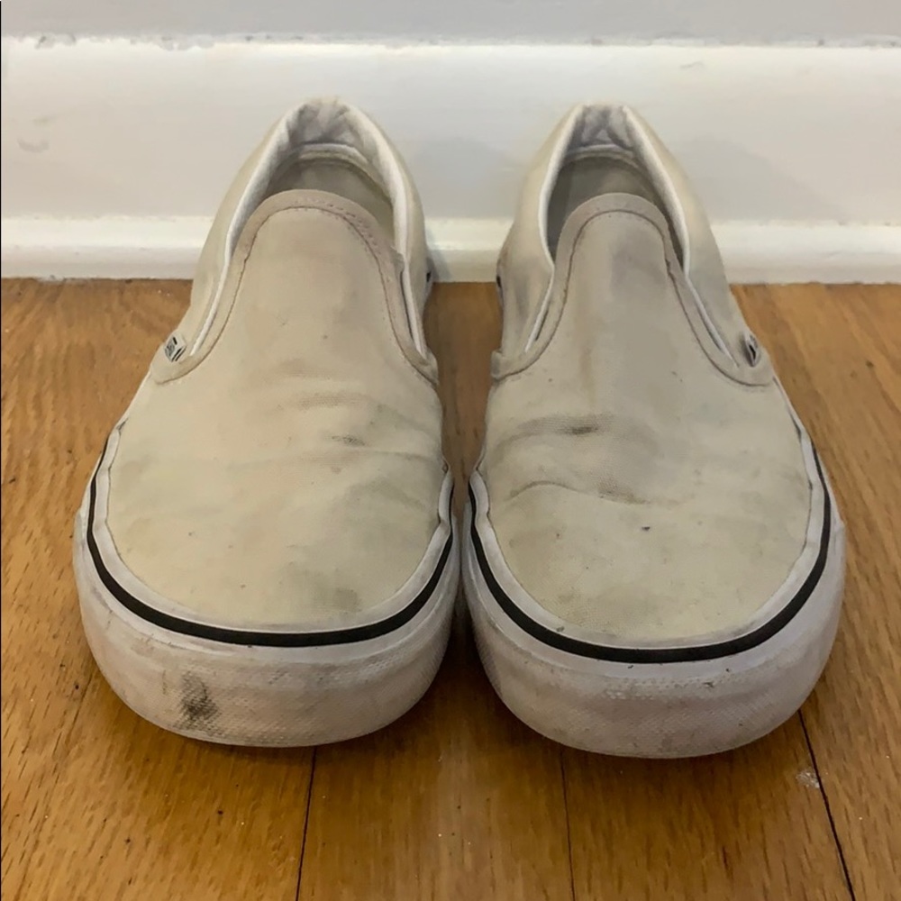tan slip on vans